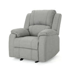 Slate / Beige / Grey Polyester Fabric Gliding Recliner with Pillowtop Arms – Classic Style, Seats 1