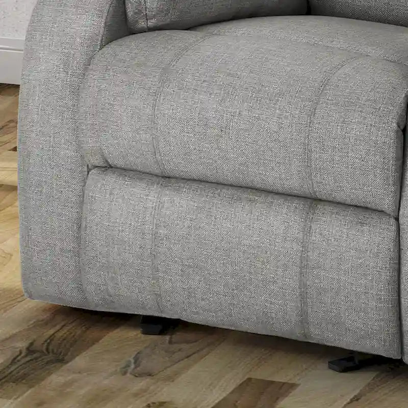 Slate / Beige / Grey Polyester Fabric Gliding Recliner with Pillowtop Arms – Classic Style, Seats 1