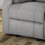 Slate / Beige / Grey Polyester Fabric Gliding Recliner with Pillowtop Arms – Classic Style, Seats 1