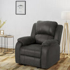 Slate / Beige / Grey Polyester Fabric Gliding Recliner with Pillowtop Arms – Classic Style, Seats 1