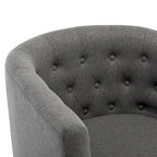 Yellow / Dark Grey / Blue / Light Grey Tufted Linen Club Chair – Transitional Style, Seats 1