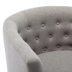 Yellow / Dark Grey / Blue / Light Grey Tufted Linen Club Chair – Transitional Style, Seats 1
