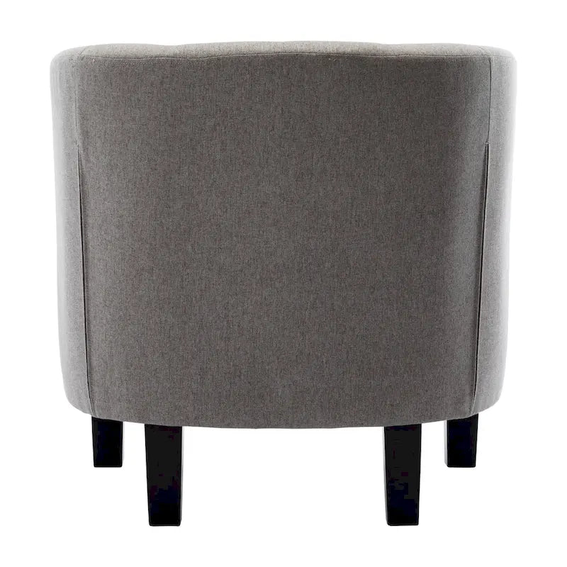 Yellow / Dark Grey / Blue / Light Grey Tufted Linen Club Chair – Transitional Style, Seats 1