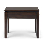 Coffee Brown / Mahogany Brown Solid Wood Narrow Side Table with Drawer – Contemporary Style, Living Room Use