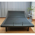 Black Steel Adjustable Bed Frame with Under-Bed Light & USB Port – Modern Style, Twin XL / Queen, Sleeps 1–2