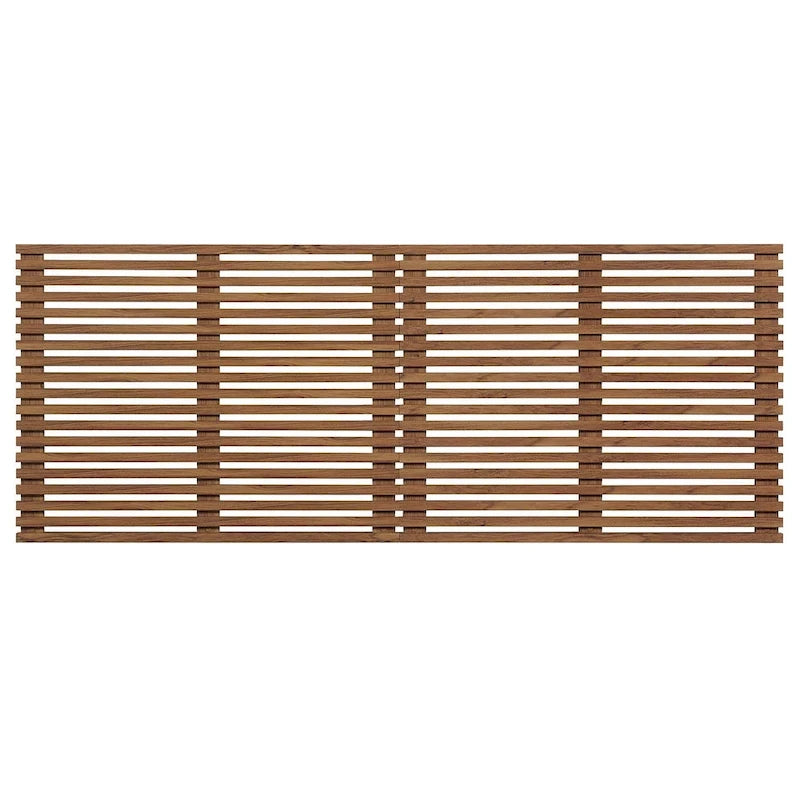Walnut Louvered Wall-Mounted King Headboard – Mid-Century Modern Style, Fits 1–2 Person Bed