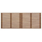 Walnut Louvered Wall-Mounted King Headboard – Mid-Century Modern Style, Fits 1–2 Person Bed