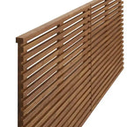 Walnut Louvered Wall-Mounted King Headboard – Mid-Century Modern Style, Fits 1–2 Person Bed