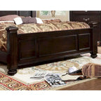 Dark Walnut Queen Four Poster Bed with Floral Carved Headboard & Fluted Posts – Traditional Style, Sleeps 1–2