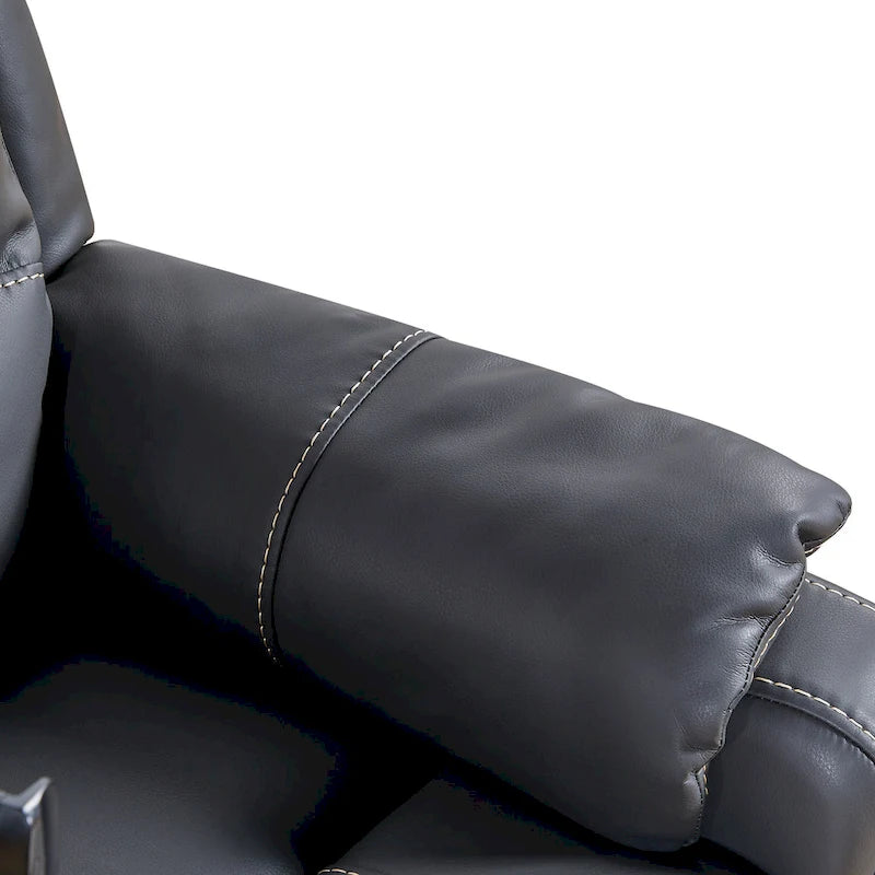 Brown Eco Leather Zero Gravity Power Recliner with Massage & Heating – Modern Style, Seats 1
