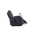 Brown Eco Leather Zero Gravity Power Recliner with Massage & Heating – Modern Style, Seats 1