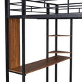 Merax Metal Full Size Loft Bed with Desk