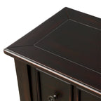 Blue / Brown / Navy Solid Wood Console Table with 4 Drawers & Lower Shelf – Rustic Style, Entryway Use