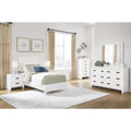 White 6-Drawer Dresser with Dovetail Construction – Contemporary Style, Bedroom Use