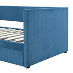Pink / Blue / Gray / Beige Corduroy Upholstered Twin Daybed with 2 Storage Drawers – Modern Style, Seats / Sleeps 1
