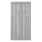 Gray Fold-Down Murphy Bed with Integrated Cabinet – Modern Style, Twin / Full, Sleeps 1