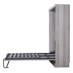 Gray Fold-Down Murphy Bed with Integrated Cabinet – Modern Style, Twin / Full, Sleeps 1