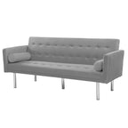 Grey / Yellow / Green / Blue / Black / Brown / Beige Convertible Futon Sofa Bed – Mid-Century Style, Seats 2