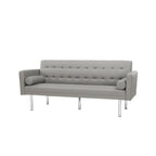 Grey / Yellow / Green / Blue / Black / Brown / Beige Convertible Futon Sofa Bed – Mid-Century Style, Seats 2