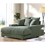 Green / Grey / Black / Beige Oversized Corduroy Chaise Lounge Sofa – Modern Style, Seats 1–2