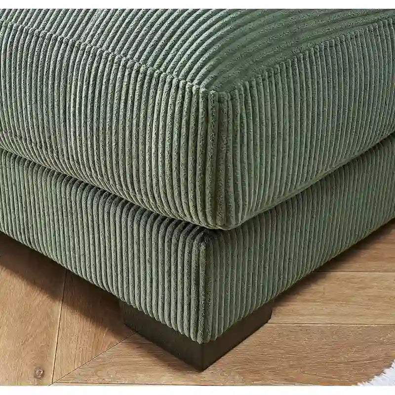 Green / Grey / Black / Beige Oversized Corduroy Chaise Lounge Sofa – Modern Style, Seats 1–2