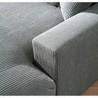 Green / Grey / Black / Beige Oversized Corduroy Chaise Lounge Sofa – Modern Style, Seats 1–2