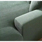 Green / Grey / Black / Beige Oversized Corduroy Chaise Lounge Sofa – Modern Style, Seats 1–2